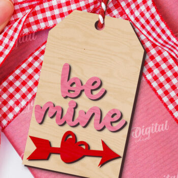 Intra απο ξύλο plywood 3mm-4mm πάχος – Ετικέτα δώρου για την ημέρα του Αγίου Βαλεντίνου Δίασταση  20x20 cm INTRAFABR-110182154 - Image 1