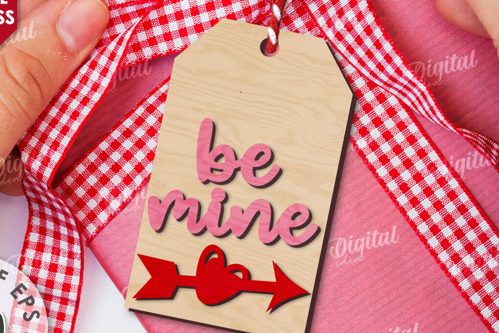 Intra απο ξύλο plywood 3mm-4mm πάχος – Ετικέτα δώρου για την ημέρα του Αγίου Βαλεντίνου Δίασταση  20x20 cm INTRAFABR-110182154