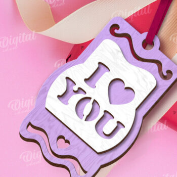 Intra απο ξύλο plywood 3mm-4mm πάχος – Ετικέτα δώρου για την ημέρα του Αγίου Βαλεντίνου Δίασταση  20x20 cm INTRAFABR-113335344 - Image 1