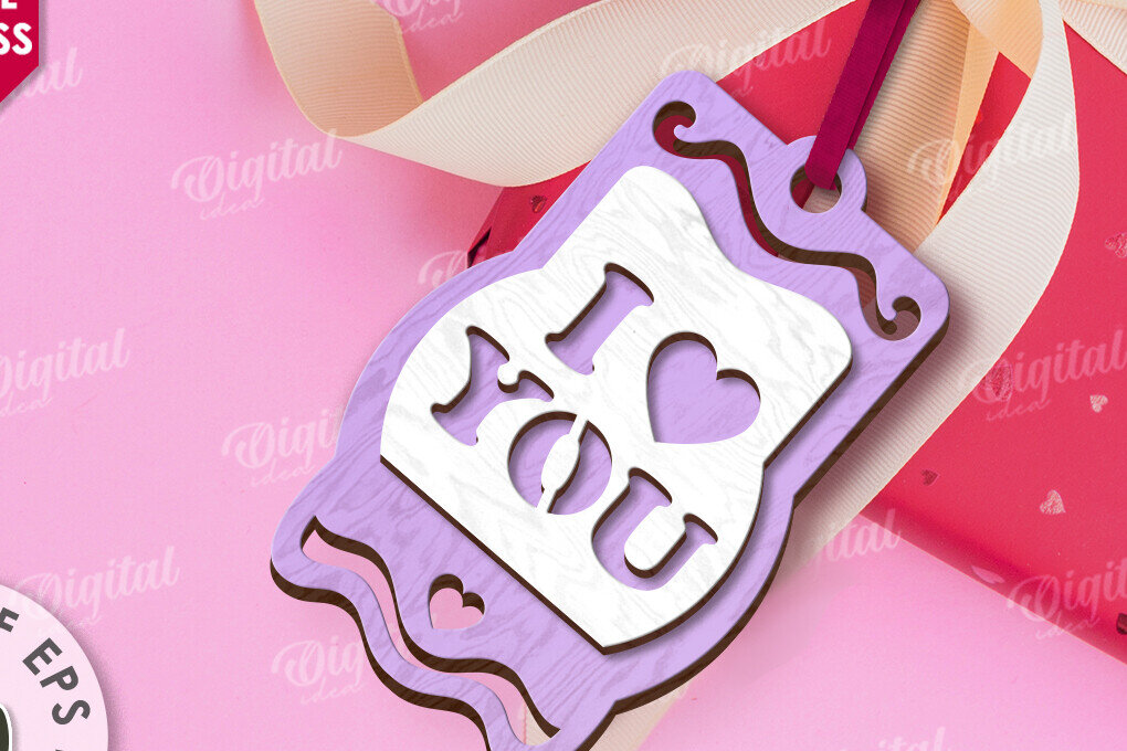 Intra απο ξύλο plywood 3mm-4mm πάχος – Ετικέτα δώρου για την ημέρα του Αγίου Βαλεντίνου Δίασταση  20x20 cm INTRAFABR-113335344