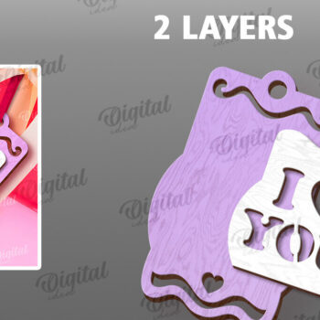 Intra απο ξύλο plywood 3mm-4mm πάχος – Ετικέτα δώρου για την ημέρα του Αγίου Βαλεντίνου Δίασταση  20x20 cm INTRAFABR-113335344 - Image 2