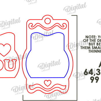 Intra απο ξύλο plywood 3mm-4mm πάχος – Ετικέτα δώρου για την ημέρα του Αγίου Βαλεντίνου Δίασταση  20x20 cm INTRAFABR-113335344 - Image 3