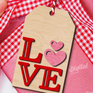 Intra απο ξύλο plywood 3mm-4mm πάχος – Ετικέτα δώρου για την ημέρα του Αγίου Βαλεντίνου Δίασταση  20x20 cm INTRAFABR-110182327