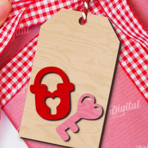 Intra απο ξύλο plywood 3mm-4mm πάχος – Ετικέτα δώρου για την ημέρα του Αγίου Βαλεντίνου Δίασταση  20x20 cm INTRAFABR-110182441