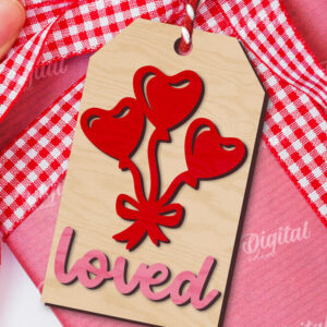 Intra απο ξύλο plywood 3mm-4mm πάχος – Ετικέτα δώρου για την ημέρα του Αγίου Βαλεντίνου Δίασταση  20x20 cm INTRAFABR-110182486