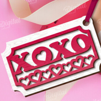 Intra απο ξύλο plywood 3mm-4mm πάχος – Ετικέτες δώρου για την ημέρα του Αγίου Βαλεντίνου Πακέτο LaserCut Δίασταση  20x20 cm INTRAFABR-113337762 - Image 3