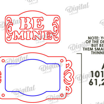 Intra απο ξύλο plywood 3mm-4mm πάχος – Ετικέτες δώρου για την ημέρα του Αγίου Βαλεντίνου Πακέτο LaserCut Δίασταση  20x20 cm INTRAFABR-113337762 - Image 8