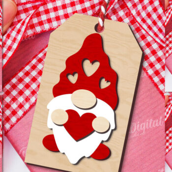 Intra απο ξύλο plywood 3mm-4mm πάχος – Ετικέτες δώρου για την ημέρα του Αγίου Βαλεντίνου Πακέτο LaserCut Δίασταση  20x20 cm INTRAFABR-110245865 - Image 1