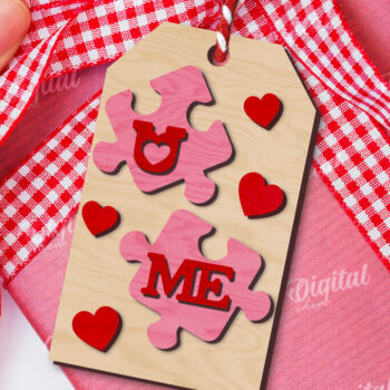 Intra απο ξύλο plywood 3mm-4mm πάχος – Ετικέτες δώρου για την ημέρα του Αγίου Βαλεντίνου Πακέτο LaserCut Δίασταση  20x20 cm INTRAFABR-110245865 - Image 9