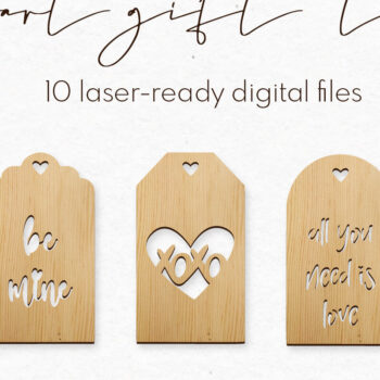 Intra απο ξύλο plywood 3mm-4mm πάχος – Ετικέτες δώρου για την ημέρα του Αγίου Βαλεντίνου Πακέτο Δίασταση  20x20 cm INTRAFABR-59062133 - Image 1