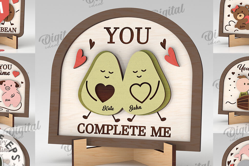 Intra απο ξύλο plywood 3mm-4mm πάχος – Δώρα για την Ημέρα του Αγίου Βαλεντίνου Πακέτο κοπής με λέιζερ Δίασταση  20x20 cm INTRAFABR-112892679