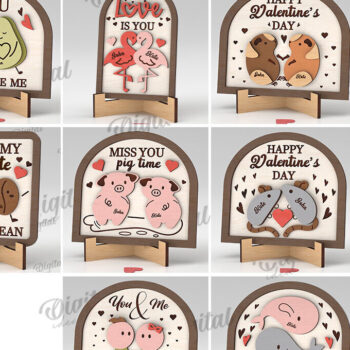 Intra απο ξύλο plywood 3mm-4mm πάχος – Δώρα για την Ημέρα του Αγίου Βαλεντίνου Πακέτο κοπής με λέιζερ Δίασταση  20x20 cm INTRAFABR-112892679 - Image 2