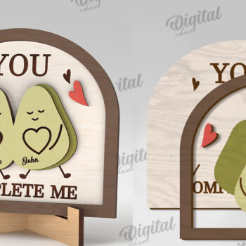 Intra απο ξύλο plywood 3mm-4mm πάχος – Δώρα για την Ημέρα του Αγίου Βαλεντίνου Πακέτο κοπής με λέιζερ Δίασταση  20x20 cm INTRAFABR-112892679 - Image 4