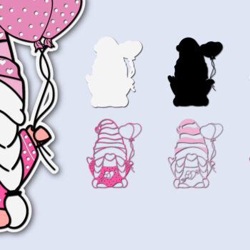 Intra απο ξύλο plywood 3mm-4mm πάχος – Ημέρα του Αγίου Βαλεντίνου Gnome 8 Δίασταση  20x20 cm INTRAFABR-57497939 - Image 1