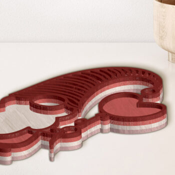 Intra απο ξύλο plywood 3mm-4mm πάχος – Gnome του Αγίου Βαλεντίνου, Διακόσμηση σπιτιού Δίασταση  20x20 cm INTRAFABR-86494739 - Image 3