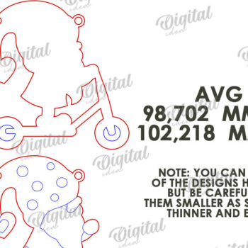 Intra απο ξύλο plywood 3mm-4mm πάχος – Κοπή λέιζερ Gnome για την Ημέρα του Αγίου Βαλεντίνου Δίασταση  20x20 cm INTRAFABR-112500737 - Image 2