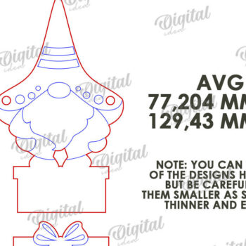 Intra απο ξύλο plywood 3mm-4mm πάχος – Κοπή λέιζερ Gnome για την Ημέρα του Αγίου Βαλεντίνου Δίασταση  20x20 cm INTRAFABR-112500540 - Image 2