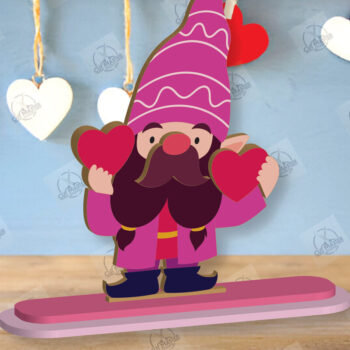 Intra απο ξύλο plywood 3mm-4mm πάχος – Πακέτο κοπής με λέιζερ Gnome για την ημέρα του Αγίου Βαλεντίνου Δίασταση  20x20 cm INTRAFABR-113329294 - Image 6