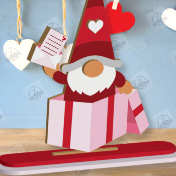 Intra απο ξύλο plywood 3mm-4mm πάχος – Πακέτο κοπής με λέιζερ Gnome για την ημέρα του Αγίου Βαλεντίνου Δίασταση  20x20 cm INTRAFABR-113329326 - Image 10
