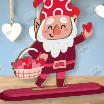 Intra απο ξύλο plywood 3mm-4mm πάχος – Πακέτο κοπής με λέιζερ Gnome για την ημέρα του Αγίου Βαλεντίνου Δίασταση  20x20 cm INTRAFABR-113329326 - Image 12