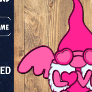 Intra απο ξύλο plywood 3mm-4mm πάχος – Ημέρα του Αγίου Βαλεντίνου Gnome Papercut 3d Δίασταση  20x20 cm INTRAFABR-89481212