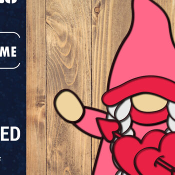 Intra απο ξύλο plywood 3mm-4mm πάχος – Ημέρα του Αγίου Βαλεντίνου Gnome Papercut 3d BU Δίασταση  20x20 cm INTRAFABR-89149325 - Image 3