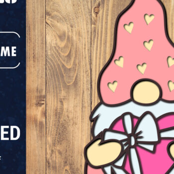 Intra απο ξύλο plywood 3mm-4mm πάχος – Κουλούρι για την Ημέρα του Αγίου Βαλεντίνου Gnome Papercut 3d Δίασταση  20x20 cm INTRAFABR-89481273 - Image 4