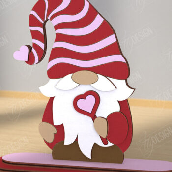 Intra απο ξύλο plywood 3mm-4mm πάχος – Gnome του Αγίου Βαλεντίνου | Επιτραπέζιο αγαλματίδιο Δίασταση  20x20 cm INTRAFABR-110119532 - Image 4