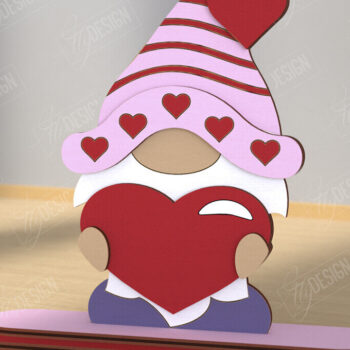 Intra απο ξύλο plywood 3mm-4mm πάχος – Gnome του Αγίου Βαλεντίνου | Επιτραπέζιο αγαλματίδιο Δίασταση  20x20 cm INTRAFABR-110119532 - Image 6