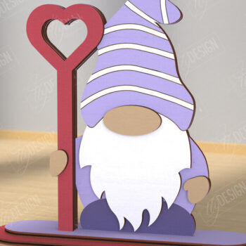 Intra απο ξύλο plywood 3mm-4mm πάχος – Gnome του Αγίου Βαλεντίνου | Επιτραπέζιο αγαλματίδιο Δίασταση  20x20 cm INTRAFABR-110119532 - Image 7