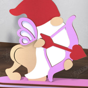 Intra απο ξύλο plywood 3mm-4mm πάχος – Gnome του Αγίου Βαλεντίνου | Επιτραπέζιο αγαλματίδιο Δίασταση  20x20 cm INTRAFABR-110119532 - Image 9