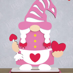 Intra απο ξύλο plywood 3mm-4mm πάχος – Gnome του Αγίου Βαλεντίνου | Επιτραπέζιο αγαλματίδιο Δίασταση  20x20 cm INTRAFABR-110328328