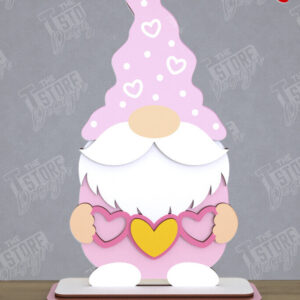 Intra απο ξύλο plywood 3mm-4mm πάχος – Gnome του Αγίου Βαλεντίνου | Επιτραπέζιο αγαλματίδιο Δίασταση  20x20 cm INTRAFABR-110328395