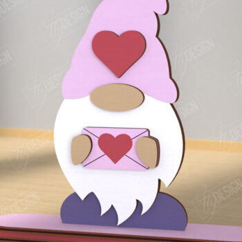 Intra απο ξύλο plywood 3mm-4mm πάχος – Gnome του Αγίου Βαλεντίνου | Επιτραπέζιο αγαλματίδιο Δίασταση  20x20 cm INTRAFABR-110119254 - Image 1