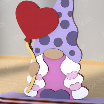 Intra απο ξύλο plywood 3mm-4mm πάχος – Gnome του Αγίου Βαλεντίνου | Επιτραπέζιο αγαλματίδιο Δίασταση  20x20 cm INTRAFABR-110119348 - Image 1