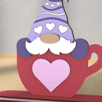 Intra απο ξύλο plywood 3mm-4mm πάχος – Gnome του Αγίου Βαλεντίνου | Επιτραπέζιο αγαλματίδιο Δίασταση  20x20 cm INTRAFABR-110119372 - Image 1