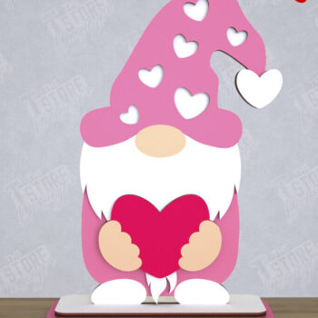 Intra απο ξύλο plywood 3mm-4mm πάχος – Πακέτο Gnomes για την Ημέρα του Αγίου Βαλεντίνου | Αρχείο CNC Δίασταση  20x20 cm INTRAFABR-110328555 - Image 3