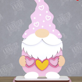 Intra απο ξύλο plywood 3mm-4mm πάχος – Πακέτο Gnomes για την Ημέρα του Αγίου Βαλεντίνου | Αρχείο CNC Δίασταση  20x20 cm INTRAFABR-110328555 - Image 4