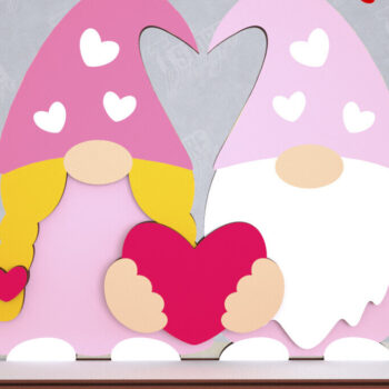 Intra απο ξύλο plywood 3mm-4mm πάχος – Πακέτο Gnomes για την Ημέρα του Αγίου Βαλεντίνου | Αρχείο CNC Δίασταση  20x20 cm INTRAFABR-110328555 - Image 6