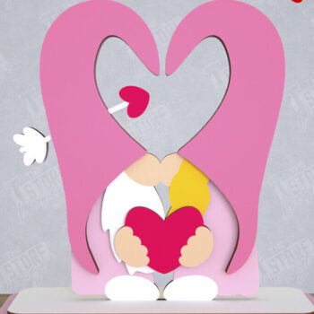 Intra απο ξύλο plywood 3mm-4mm πάχος – Πακέτο Gnomes για την Ημέρα του Αγίου Βαλεντίνου | Αρχείο CNC Δίασταση  20x20 cm INTRAFABR-110328555 - Image 8