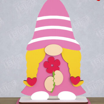 Intra απο ξύλο plywood 3mm-4mm πάχος – Πακέτο Gnomes για την Ημέρα του Αγίου Βαλεντίνου | Αρχείο CNC Δίασταση  20x20 cm INTRAFABR-110328555 - Image 9