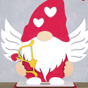 Intra απο ξύλο plywood 3mm-4mm πάχος – Πακέτο Gnomes για την Ημέρα του Αγίου Βαλεντίνου | Αρχείο CNC Δίασταση  20x20 cm INTRAFABR-110328555 - Image 11