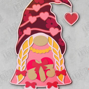 Intra απο ξύλο plywood 3mm-4mm πάχος – Πακέτο Gnomes για την Ημέρα του Αγίου Βαλεντίνου | Αργία Δίασταση  20x20 cm INTRAFABR-110744038 - Image 2