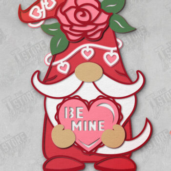 Intra απο ξύλο plywood 3mm-4mm πάχος – Πακέτο Gnomes για την Ημέρα του Αγίου Βαλεντίνου | Αργία Δίασταση  20x20 cm INTRAFABR-110744038 - Image 5