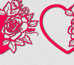 Intra απο ξύλο plywood 3mm-4mm πάχος – Ημι-λουλουδάτη καρδιά του Αγίου Βαλεντίνου 1406 Δίασταση  20x20 cm INTRAFABR-115636707