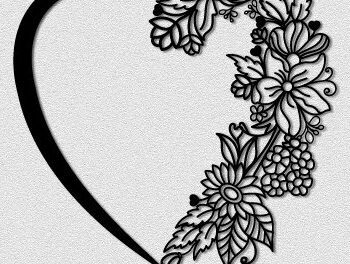 Intra απο ξύλο plywood 3mm-4mm πάχος – Ημι-λουλουδάτη καρδιά του Αγίου Βαλεντίνου 1412 Δίασταση  20x20 cm INTRAFABR-115672445 - Image 4