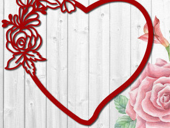 Intra απο ξύλο plywood 3mm-4mm πάχος – Ημι-λουλουδάτη καρδιά του Αγίου Βαλεντίνου 1412 Δίασταση  20x20 cm INTRAFABR-115672445 - Image 5