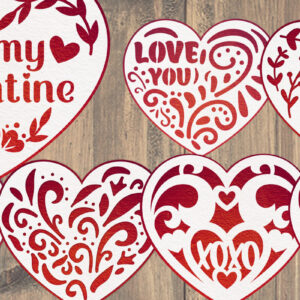 Intra απο ξύλο plywood 3mm-4mm πάχος – Πακέτο καρδιών για την ημέρα του Αγίου Βαλεντίνου Δίασταση 20x20 cm INTRAFABR-88294522
