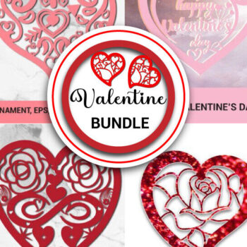 Intra απο ξύλο plywood 3mm-4mm πάχος – Πακέτο καρδιάς για την ημέρα του Αγίου Βαλεντίνου Cut1336 Δίασταση  20x20 cm INTRAFABR-114867332 - Image 1