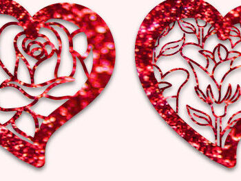 Intra απο ξύλο plywood 3mm-4mm πάχος – Πακέτο καρδιάς για την ημέρα του Αγίου Βαλεντίνου Cut1336 Δίασταση  20x20 cm INTRAFABR-114867332 - Image 2